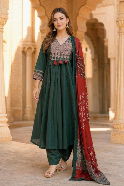 Jaipuri 3pcs best wholesale kurtis in india